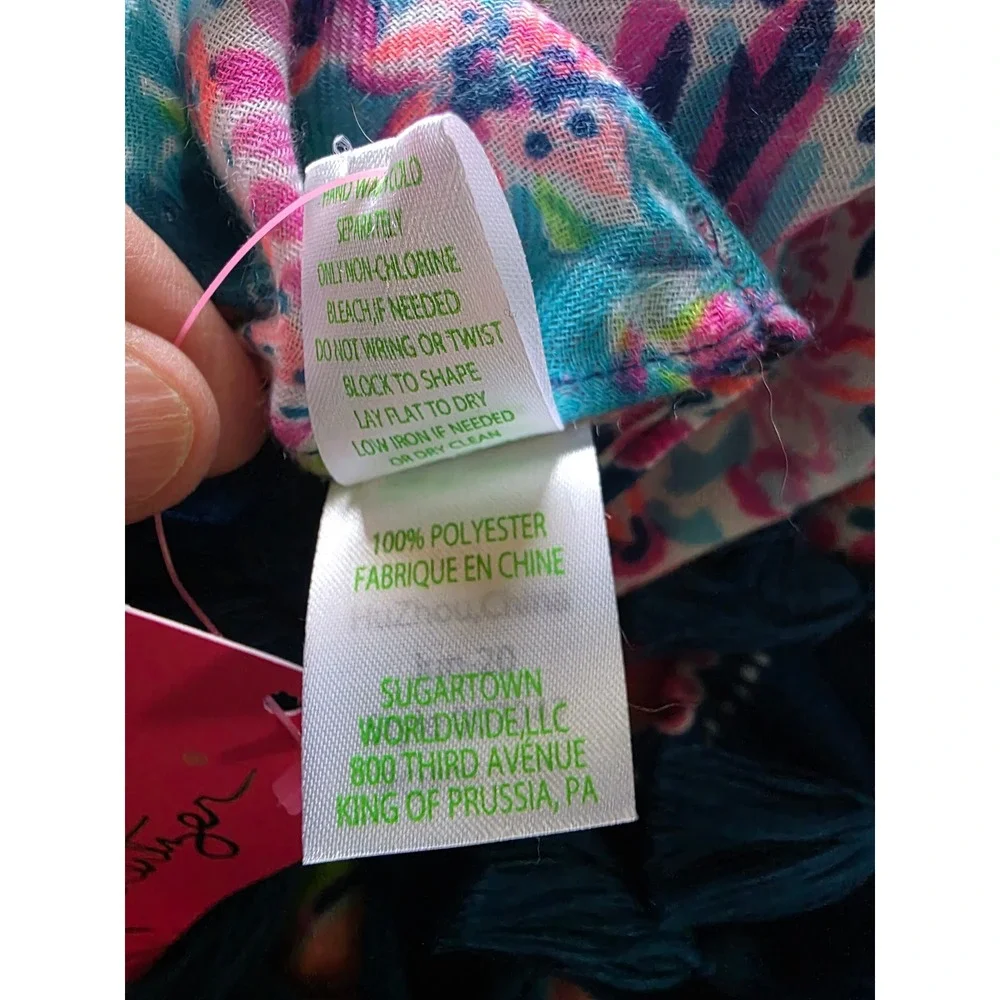 Lilly Pulitzer Resort Scarf Lillys Favorite Things Engineered Tassel Scarf NIB